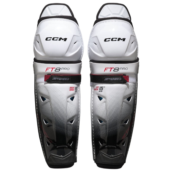 CCM Hockey Protective Gear CCM Jetspeed FT8 Pro Hockey Shin Guards Senior 2025