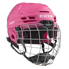Load image into Gallery viewer, CCM Hockey Protective Gear CCM Tacks 70 Combo Hockey Helmet Junior HT70C:JR Pink
