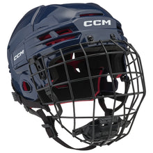 Load image into Gallery viewer, CCM Hockey Protective Gear CCM Tacks 70 Combo Hockey Helmet Senior HT70C:SR Navy
