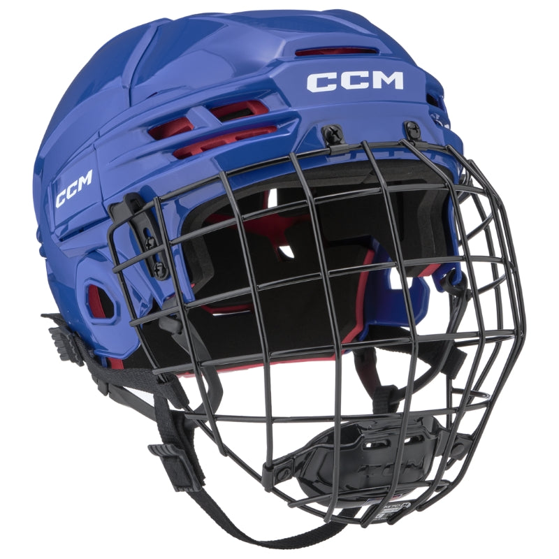 CCM Hockey Protective Gear CCM Tacks 70 Combo Hockey Helmet Senior HT70C:SR Royal