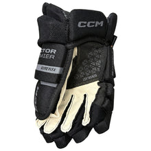 Load image into Gallery viewer, CCM Hockey Protective Gear CCM Tacks Vector Premier Hockey Gloves Junior 2026 Black Gray Size 10" 11" 12"

