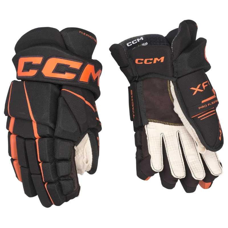 CCM Hockey Protective Gear CCM Tacks XF 80 Hockey Gloves Senior 2024 Black Orange