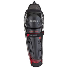 Load image into Gallery viewer, CCM Hockey Shin Guards CCM Jetspeed Control Source Exclusive (2025) Junior Black front
