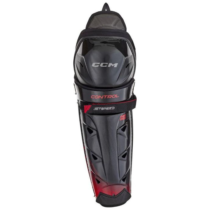CCM Hockey Shin Guards CCM Jetspeed Control Source Exclusive (2025) Senior Black front
