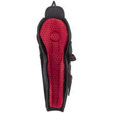 Load image into Gallery viewer, CCM Hockey Shin Guards CCM Jetspeed Vibe Source Exclusive (2025) Junior Black back showing interior
