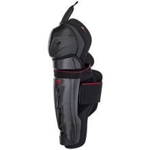 Load image into Gallery viewer, CCM Hockey Shin Guards CCM Jetspeed Vibe Source Exclusive (2025) Junior Black side facing left
