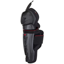 Load image into Gallery viewer, CCM Hockey Shin Guards CCM Jetspeed Vibe Source Exclusive (2025) Senior Black side facing left
