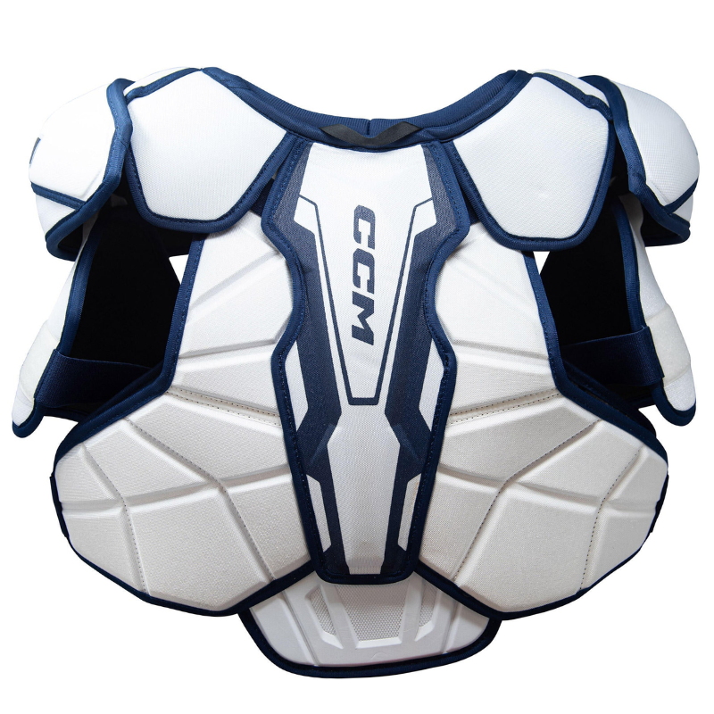 CCM Hockey Shoulder Pads CCM Tacks Vector Premier Source Exclusive (2024) Senior White/Royal back