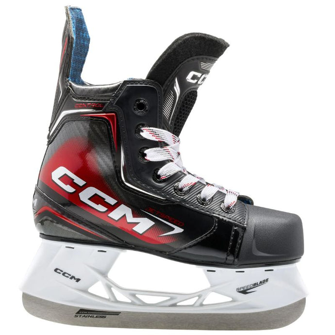 CCM Hockey Skates CCM Jetspeed Control Source Exclusive (2025) Youth Black/Red/White side pointing right