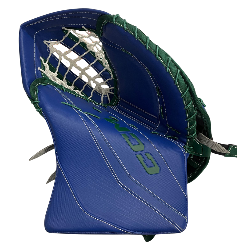 CCM Ice Hockey Goalie Catchers CCM Eflex 6 Regular (2023) Intermediate Blue/Green palm