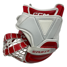 Load image into Gallery viewer, CCM Ice Hockey Goalie Catchers CCM Eflex 6 Senior White/Red (Canada) back
