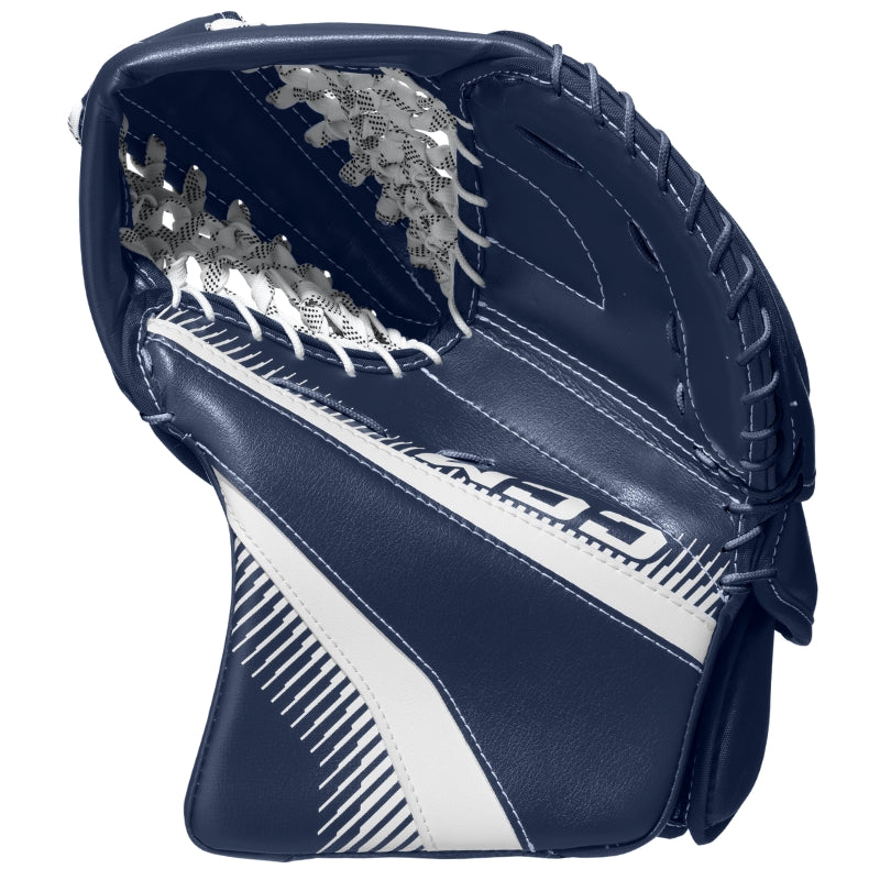 CCM Ice Hockey Goalie Catchers CCM Phenom SDC (2025) Junior White/Navy palm