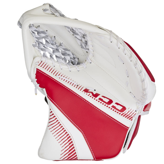 CCM Ice Hockey Goalie Catchers CCM Phenom SDC (2025) Junior White/Red palm