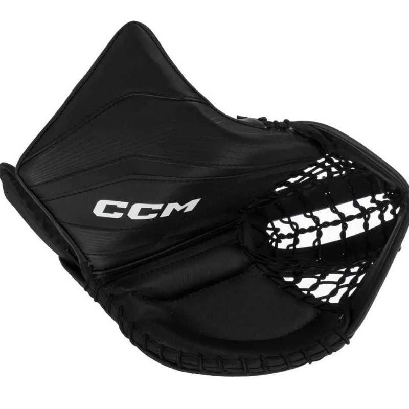 CCM Ice Hockey Goalie Catchers CCM S23 EFlex E6.5 Junior Black/Black/Black/Black palm
