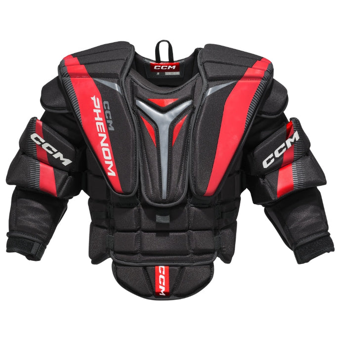 CCM Ice Hockey Goalie Chest Protectors CCM Phenom (2025) Junior Black/Red front