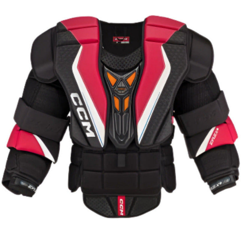 CCM Ice Hockey Goalie Chest Protectors CCM S23 Extreme Flex 6 (Source Exclusive) Intermediate Black front