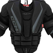 Load image into Gallery viewer, CCM Ice Hockey Goalie Chest Protectors CCM S23 Extreme Flex E6.5 Junior Black front close-up
