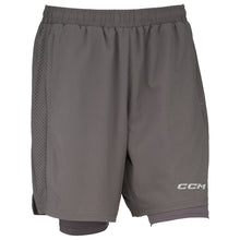 Load image into Gallery viewer, CCM Training Apparel CCM 2 in 1 Training Shorts Senior Charcoal
