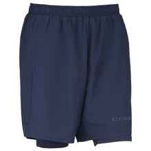 Load image into Gallery viewer, CCM Training Apparel CCM 2 in 1 Training Shorts Senior Navy
