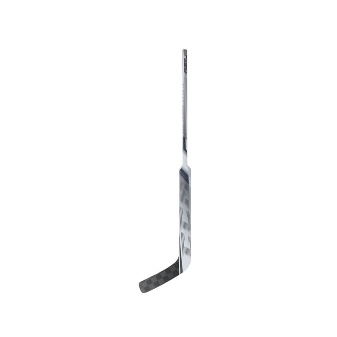 full view white and grey CCM S22 Extreme Flex E5 Prolite Ice Hockey Goalie Stick - Senior
