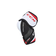 Load image into Gallery viewer, profile view white red CCM S23 Jetspeed Control Ice Hockey Elbow Pads

