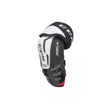 Load image into Gallery viewer, elbow view white black CCM S23 Jetspeed Vibe Ice Hockey Elbow Pads - Senior
