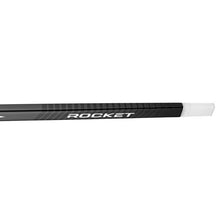 Load image into Gallery viewer, DOM Sports Ringette Sticks DOM Sports Rocket Carbon Junior White horizontal close-up showing tip
