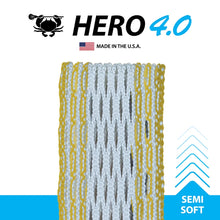 Load image into Gallery viewer, ECD Lacrosse Accessories ECD Hero 4.0 Semi-Soft Lacrosse Mesh Golden Yellow Storm Strike
