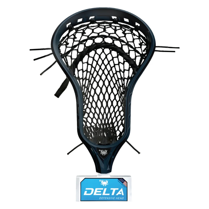 ECD Lacrosse Heads ECD Delta Strung Lacrosse Head Black