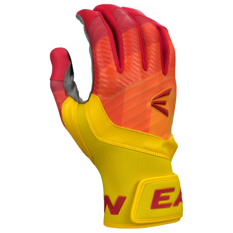 Easton Baseball Gloves Easton Walk-Off Ethos Batting Gloves Youth Fire Yellow Red Orange