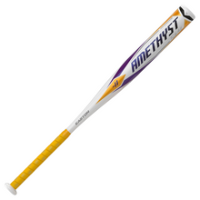 Load image into Gallery viewer, Easton Softball Bats Easton Amethyst (-11) Fastpitch Youth (2022) side diagonal showing &#39;AMETHYST&#39;
