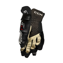 Load image into Gallery viewer, CCM Jetspeed FT6 Pro Hockey Gloves Senior 2023 black/white front (palm) of right glove
