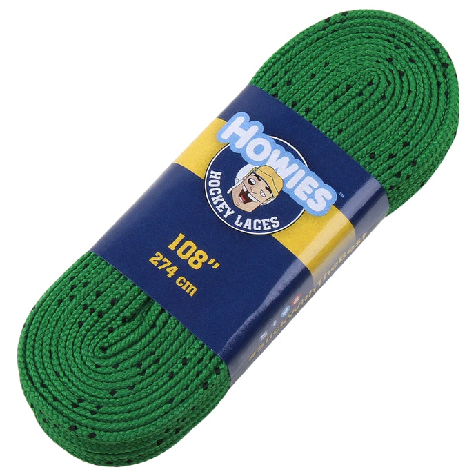 Howies Skate Accessories Howies Coloured Cloth Hockey Skate Laces Green 72