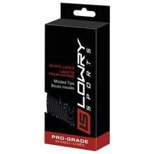 Load image into Gallery viewer, Lowry Ice Skate Laces Lowry Pro Grade Molded Tip Waxed Laces Black
