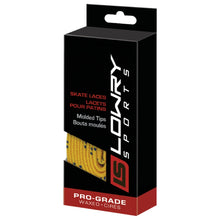 Load image into Gallery viewer, Lowry Ice Skate Laces Lowry Pro Grade Molded Tip Waxed Laces Yellow
