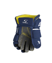 Load image into Gallery viewer, navy white palm view Bauer S23 Supreme Mach Ice Hockey Gloves
