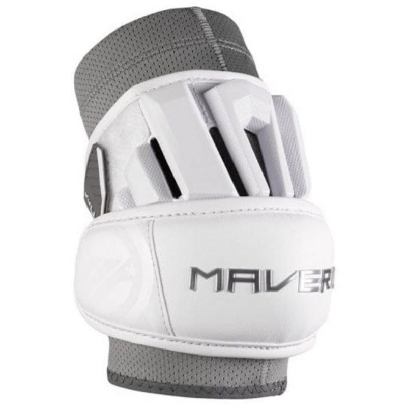 Maverik Lacrosse Elbow Pads Maverik Max Adult 2025 White front side facing right