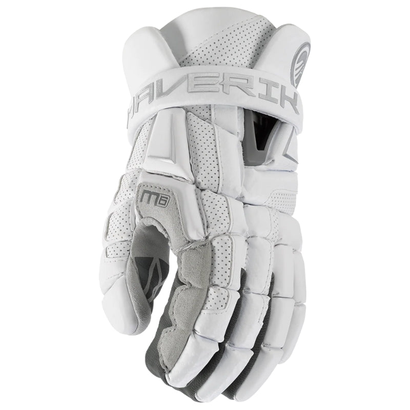 Maverik Lacrosse Protective Gear Maverik M6 Player Lacrosse Gloves White