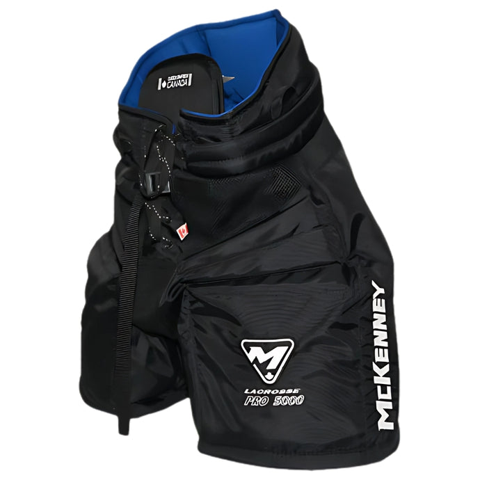 McKenney Lacrosse Goalie Pants McKenney Extreme Pro 5000 Youth (peewee) Black front side facing left