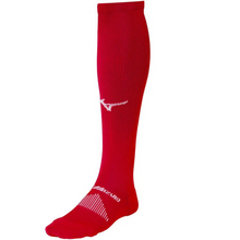 Load image into Gallery viewer, Mizuno Baseball Socks Mizuno Performance OTC Adult red side front facing left
