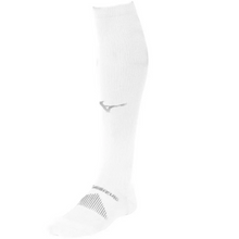 Load image into Gallery viewer, Mizuno Baseball Socks Mizuno Performance OTC Adult white side front facing left
