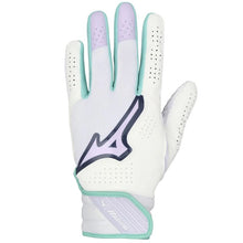 Load image into Gallery viewer, Mizuno Softball Batting Gloves Mizuno Finch (2026) Girls' White/Lavender 330465
