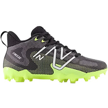 Load image into Gallery viewer, New Balance NB Field Lacrosse Cleats New Balance NB FreezeLX v4 Black/Hi-Lite/White Side pointing right
