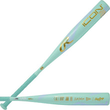 Load image into Gallery viewer, Rawlings Baseball Bats Rawlings Icon 'The Chosen One' -10 USA (2026) Youth 28-31" 18-21oz Teal RUS6IC10
