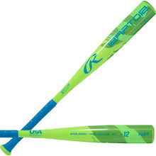 Load image into Gallery viewer, Rawlings Baseball Bats Rawlings Raptor 2 1/4-inch (-12) T-Ball (2026) Youth 24-26" Neon Green/Blue RTB6R12
