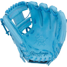 Load image into Gallery viewer, Rawlings Baseball Gloves Rawlings Heart of the Hide 11.5-inch Columbia Blue Infield Adult Blue/Pink front (palm) PROR314-2CBCB
