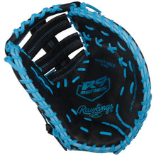 Load image into Gallery viewer, Rawlings Baseball Gloves Rawlings R9 13" First Base (2026) Adult Black/Columbia Blue DCT R9DCT-10BCB
