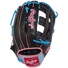 Load image into Gallery viewer, Rawlings Baseball Gloves Rawlings R9 Series 12.75" (2026) Youth Adult R93029-6BP Black/Columbia Blue/Pink RHT LHT
