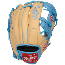 Load image into Gallery viewer, Rawlings Baseball Gloves Rawlings Select Pro Lite Francisco Lindor 11.5" (2026) Youth SPL150FLC Camel/Columbia Blue RHT
