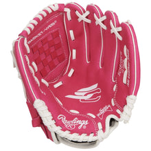 Load image into Gallery viewer, Rawlings Baseball Gloves Rawlings Sure Catch 10 inch SCSB100PW Baseball Glove Youth 2026 Pink White
